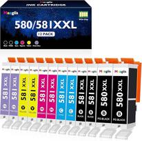 PGI-580 CLI-581 XXL spausdintuvo kasetės, suderinamos su Canon 580XXL 581XXL, skirtos Pixma TS8350 TS8351 TS8150 TS8151 TS8251 TS8250 TS8252 (2 PGBK, 2 juodos, 2 geltonos, 2 geltonos, 2 žydros, 2 purpurinės, 2 fotomėlynos )