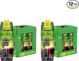 Rauch Happy Day Juodųjų serbentų rūgštus ir aromatingas, su daug vitamino C ir kitų vertingų maistinių medžiagų 6 x 1 l Tetra Prism (2 pakuotės)