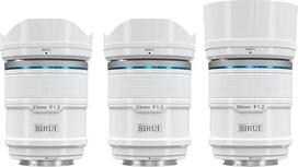 SIRUI Snaiperio automatinio fokusavimo objektyvų rinkinys, 23 mm, 33 mm, 56 mm F1.2 didelio kampo APS-C Pour A5, A6, FX30, ZV-E10 (Monture E, Blanc)