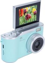 Skaitmeninis fotoaparatas fotografijai, 1080p 48 MP vaizdo dienoraščių kamera su 2,4 colio 180° apverčiamu ekranu, 8X skaitmeninis priartinimas, kompaktiškas retro fotoaparatas (žalias)