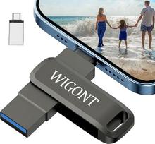 USB atmintinė 128GB, USB atmintinė "iPhone", išorinė atmintinė, kurioje galima saugoti daugiau nuotraukų ir vaizdo įrašų, atmintinė mobiliajam telefonui, skirta i0S/pad/PC, su C tipo adapteriu