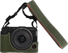 VOVMOEYA Canon EOS R50 V dėklas su reguliuojamu dirželiu per petį, PU oda, R50V fotoaparato dėklas, dangtelis, apsauginis dėklas, dėklas, dėklas, dėklas, priedai, stilingas, apsauginis fotoaparato dėklas