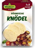 Werner´s Bohemian Dumplings 3 porcijos, 8 pakuotės dėžutėje, be konservantų ir dažiklių, be skonio stipriklių