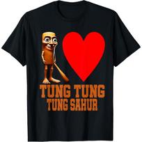 Funny I Heart Tung Tung Tung Sahur For Men And Women T-Shirt T-Shirt S įvairiaspalvis