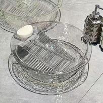 Nešiojama skalbimo vonelė su integruotu šveitimo paviršiumi namams ir bendrabučiams Clear Gray