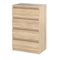 Komoda Hurtownia-Mebli Hugo, Sonoma ąžuolas, 60 cm, 4 stalčiai moderni TV spintelė svetainė