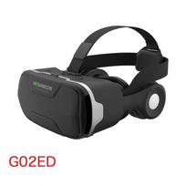 Virtualiosios realybės VR akiniai, 3D akiniai, Google Cardboard VR laisvų rankų įranga, palaiko žaidimų valdiklius G02ED No Gamepad juoda