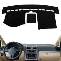For Volkswagen VW Touran 2003-2016 Car Dashboard Cover Pad Mat Dash Board Rug Sunshade Protect Carpet Accessories 2010 2013 2014 Black(Black Edge)