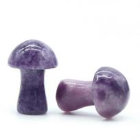 2 vnt. Mini Natūralaus Akmens Ornamentas Dekoratyvinis Grybo Formos Kvarco Brangakmeniai Mažas Namų Dekoras Kalėdoms Helovinui Baldai Papuošalai Dovanos 28x18 mm 2Pcs/28x18mm
