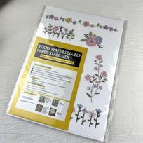Sticky Water Soluble Embroidery Stabilizer Flowers Transfer Paper Hand-Stitch Needlework Repair Clothes with Sewing Thread