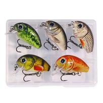 5 vnt Mini žvejybos masalo rinkinys 3 cm 2/1,5 g Dirbtiniai žuvų masalai Topwater Crankbaits Vobleriai Swimbait Pesca