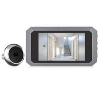 3,97 colio LCD skaitmeninė kamera su akute buto durims, 1080P, 120 laipsnių spalvota infraraudonųjų spindulių kamera, durų monitorius, C tipo, įkraunamas pilka