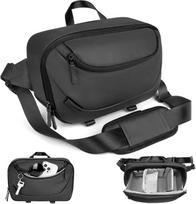 "flintronic" DSLR fotoaparato krepšys, vandeniui atsparus smūgiams atsparus fotoaparato krepšys "Sling", fotoaparato krepšys "Canon Nikon/Sony SLR/DSLR" fotoaparatui/objektyvams ir priedams (juodas)