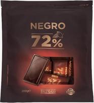"Hacendado Premium" juodasis šokoladas, 72 % kakavos, 200 g plytelė, itin švelnus, be glitimo, 4 vnt., iš viso 800