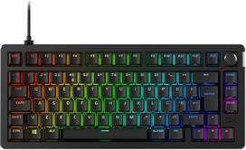 "HyperX Alloy Rise 75" - "Hot-Swap" keičiama mechaninė žaidimų klaviatūra RGB kompiuterio aplinkos apšvietimo jutiklis su tarpikliu Linijinis jungiklis UK išdėstymas QWERTY juodas