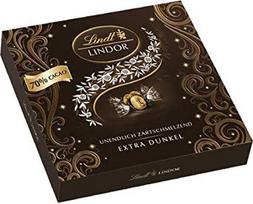 "Lindt LINDOR" dovanų dėžutė "Extra Dark 70% Cocoa", šokolado dovana, apie 15 LINDOR rutuliukų, 186 g