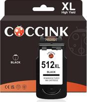 COCCINK PG-512 XL (1 juoda) restauruotos spausdintuvo kasetės, skirtos "Canon" 512 510 XL, skirtos "Pixma mp250 mp230 mp280 ip2700 iP2702 mp240 mp495 MP499 MX350 MX360 MX410 MX420 Spausdintuvas Aukštas