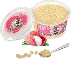 INSPIRE FOOD Burbulinės arbatos karoliukai, "Litchi" burbulinei arbatai, "Popping Boba" karoliukai, tapijokos vaisių karoliukai ir Bobos karoliukai, 100 % veganiški ir be glitimo, be dirbtinių dažiklių, 450 g