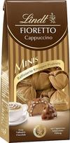 Lindt Fioretto Minis Cappuccino šokoladas 115 g Apie 10 pieno šokoladinių saldainių su kapučino kremo įdaru, įvyniotų į trapų traškų šokoladą Dovanų šokoladas Dovanų šokoladas