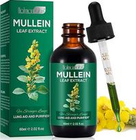 Mullein skysti lašai 60 ml, aukštos kokybės Mullein lapų ekstraktas stipresniems plaučiams, Mullein ekstraktas plaučiams, sveikatos papildai, veganiškas, greitai pasisavinamas