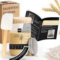 Raugo užkandžio rinkinys | Raugo stiklinė su naudingais priedais | Raugo rinkinys sėkmingam raugo auginimui | Raugo užkandžio stiklinė, raugo priedai | Fermentacijos stiklinė