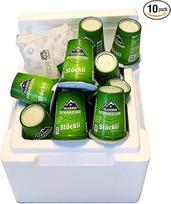Swiss Schabziger Stöckli Low Fat Cheese Šveicariškas tarkuotas sūris 10 x 100 g Glarner Schabziger Cooler Maisto produktų pristatymas: Šaldymo dėžės su polistireninio putplasčio dėžute ir specialia ledo pakuote maisto produktams gabenti