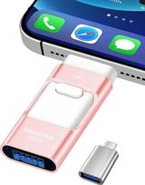 ZARMST 512GB USB atmintinė telefonui, "4-in-1" atmintinė telefonui / nešiojamajam kompiuteriui / "Android" išmaniajam telefonui / asmeniniam kompiuteriui, USB 3.0 atmintinė greitam duomenų perdavimui, išorinė universali nuotraukų atmintinė, "Flash" atmin