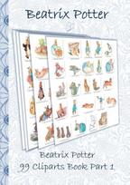 Beatrix Potter 99 Cliparts Book Part 1 ( Peter Rabbit ): Sticker, Icon, Clipart, Cliparts, download, Internet, Dropbox, Original, Childrens books,  children, adults, adult, grammar school, Easter, Christmas, birthday, 5-8 years old, present, gift, primary