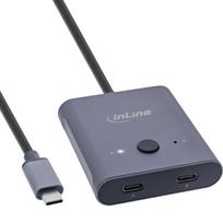 InLine USB-C Switch bidirektionaler Umschalter 10Gb/s 100W - Switch - USB 3.0 (60603T)