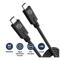 Televizorius USB-C laidas - AKASA - AK-CBUB67-10BK - 1m - 40Gbps - Greitas įkrovimas