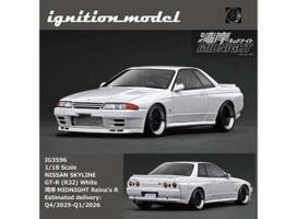 PRE-ORD3R Ignition Modeliukas 1/18 Nissan Skyline GT-R (R32) *MIDNIGHT Reina's R*, white