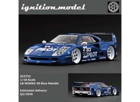 PRE-ORD3R Ignition Modeliukas 1/18 LB-WORKS 40, blue metallic