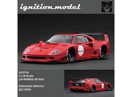 PRE-ORD3R Ignition Modeliukas 1/18 LB-WORKS 40, red