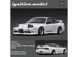 PRE-ORD3R Ignition Modeliukas 1/18 Nissan 180 SX TYPE X (RPS13), white