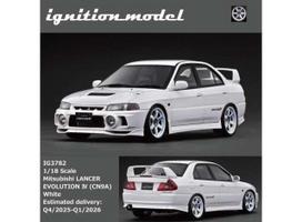 PRE-ORD3R Ignition Modeliukas 1/18 Mitsubishi Lancer Evolution IV (CN9A),white