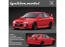 PRE-ORD3R Ignition Modeliukas 1/18 Mitsubishi Lancer Evolution IV (CN9A),red