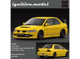 PRE-ORD3R Ignition Modeliukas 1/18 Mitsubishi Lancer Evolution VIII MR (CT9A), yellow