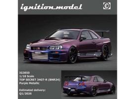 PRE-ORD3R Ignition Modeliukas 1/18 TOP SECRET 34GT-R (BNR34), purple metallic