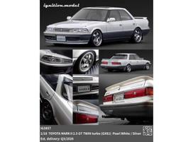 PRE-ORD3R Ignition Modeliukas 1/18 Toyota MARK II 2.5  GT TWIN turbo (GX81), pearl white/silver