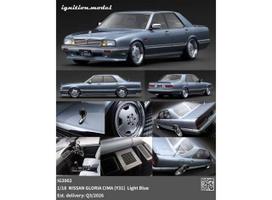 PRE-ORD3R Ignition Modeliukas 1/18 Nissan Gloria CIMA (Y31), light blue