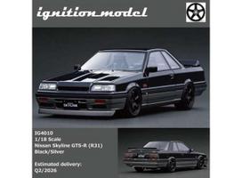 PRE-ORD3R Ignition Modeliukas 1/18 Nissan Skyline GTS-R (R31), black/silver