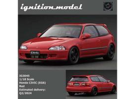 PRE-ORD3R Ignition Modeliukas 1/18 Honda Civic (EG6), red