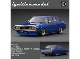PRE-ORD3R Ignition Modeliukas 1/18 Nissan Skyline 2000 GT-X (GC110), blue
