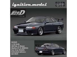 PRE-ORD3R Ignition Modeliukas 1/18 Initial D Nissan Skyline GT-R V-SpecII(BNR32), gun gray metallic