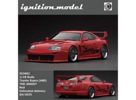 PRE-ORD3R Ignition Modeliukas 1/18 Toyota Supra (A80) TRD 3000GT, red