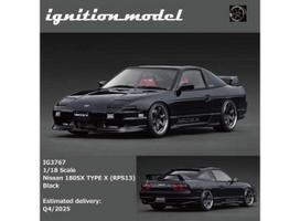 PRE-ORD3R Ignition Modeliukas 1/18 Nissan 180SX TYPE X (RPS13), black