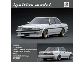 PRE-ORD3R Ignition Modeliukas 1/18 Toyota CRESTA Super Lucent TWINCAM24(GX71), white