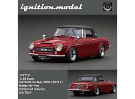 PRE-ORD3R Ignition Modeliukas 1/18 Datsun Fairlady 2000 (SR311), burgundy red