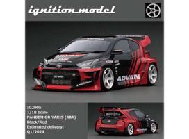 PRE-ORD3R Ignition Modeliukas 1/18 Pandem GR Toyota Yaris (4BA), black/red