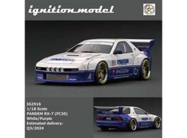 PRE-ORD3R Ignition Modeliukas 1/18 Pandem RX-7 (FC3S), white/purple